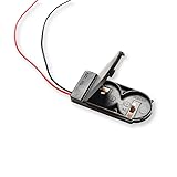 Conwork 2 x 3V CR2032 Spring Clip Black Plastic