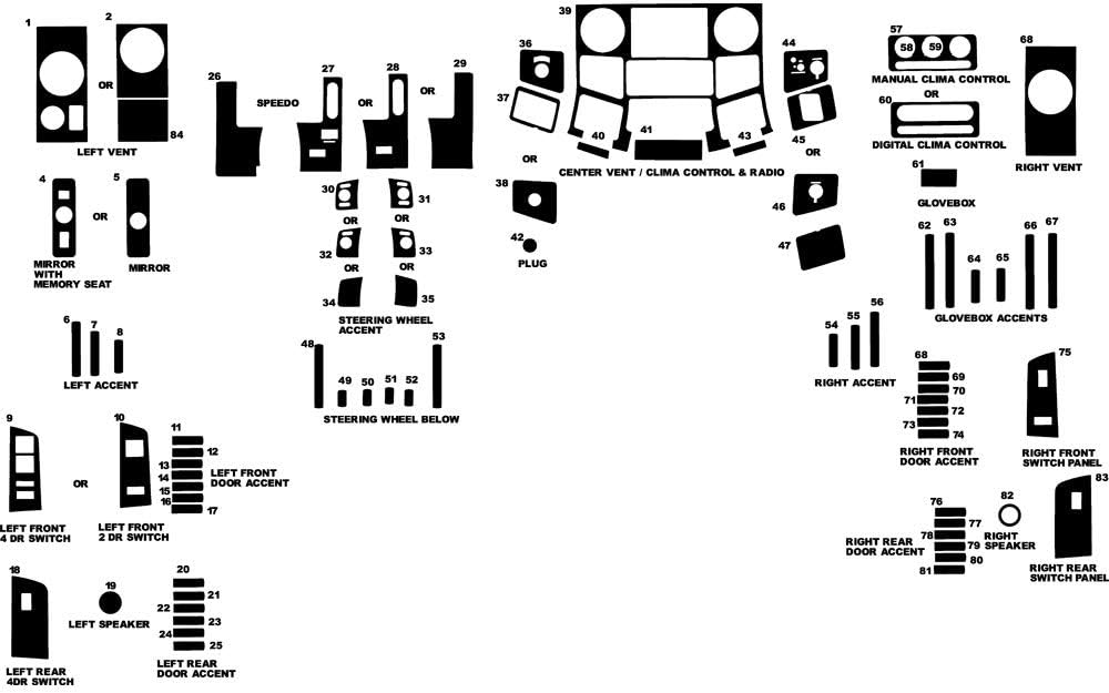 Rvinyl Rdash Dash Kit Decal Trim for Ford F-250 2008-2010 - Wood Grain (Zebrano Mahogany)