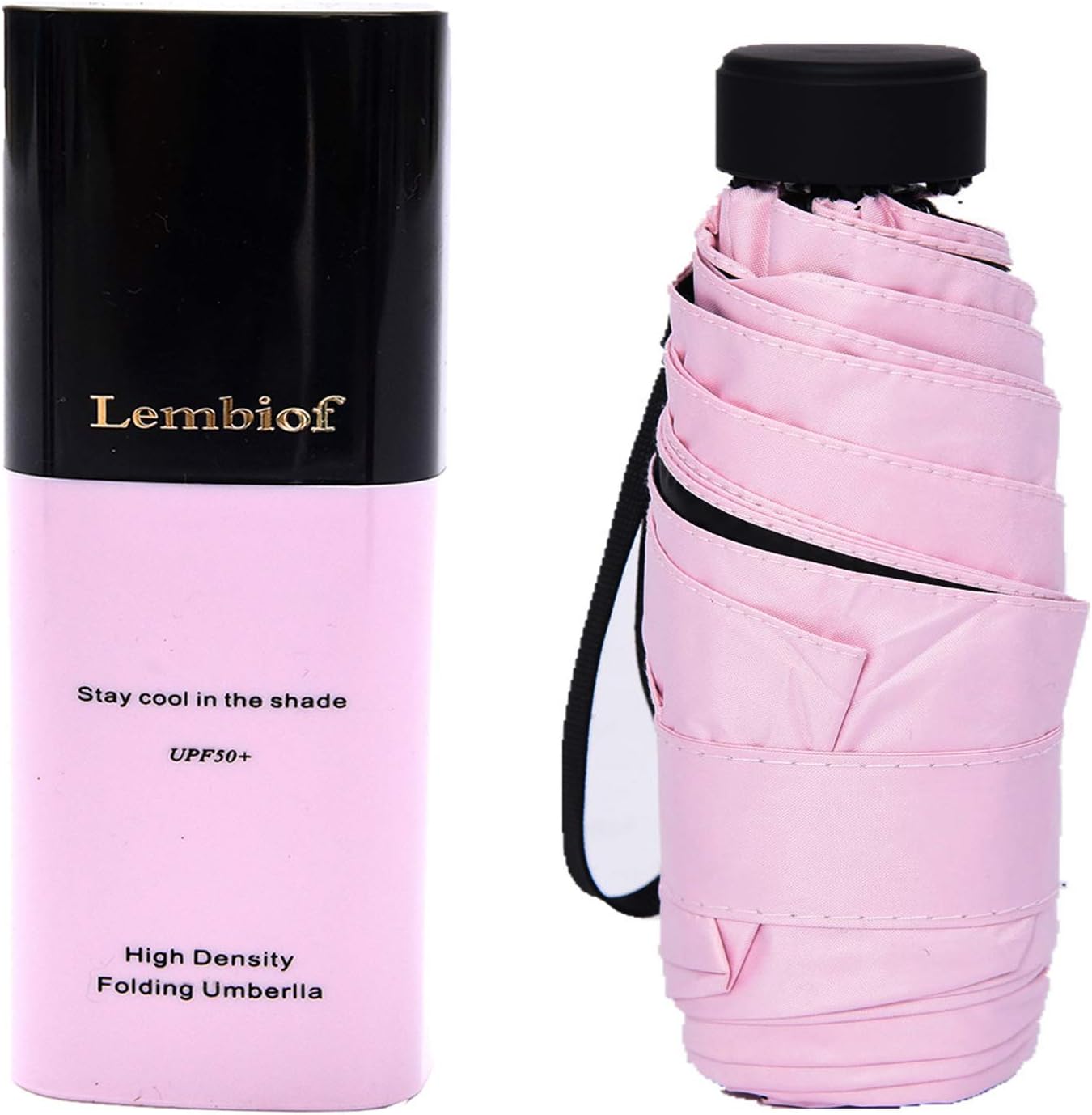 CompactTravel Umbrella with Lipstick Case, Perfect for Car Umbrella