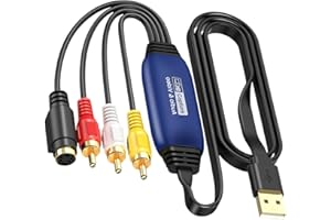 avedio links VHS to Digital Converter, USB2.0 Video Cpture Card, RCA AV to USB Audio Video Converter, 1080P Video Capture Dev