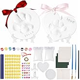 Canumer Paw Print Ornament Kit for Dogs & Cats - DIY Pet Pawprint Keepsake Kit with Soft Clay, Makes 3 Personalized Paw Print Ornaments, Ideal Gift for Pet Lovers