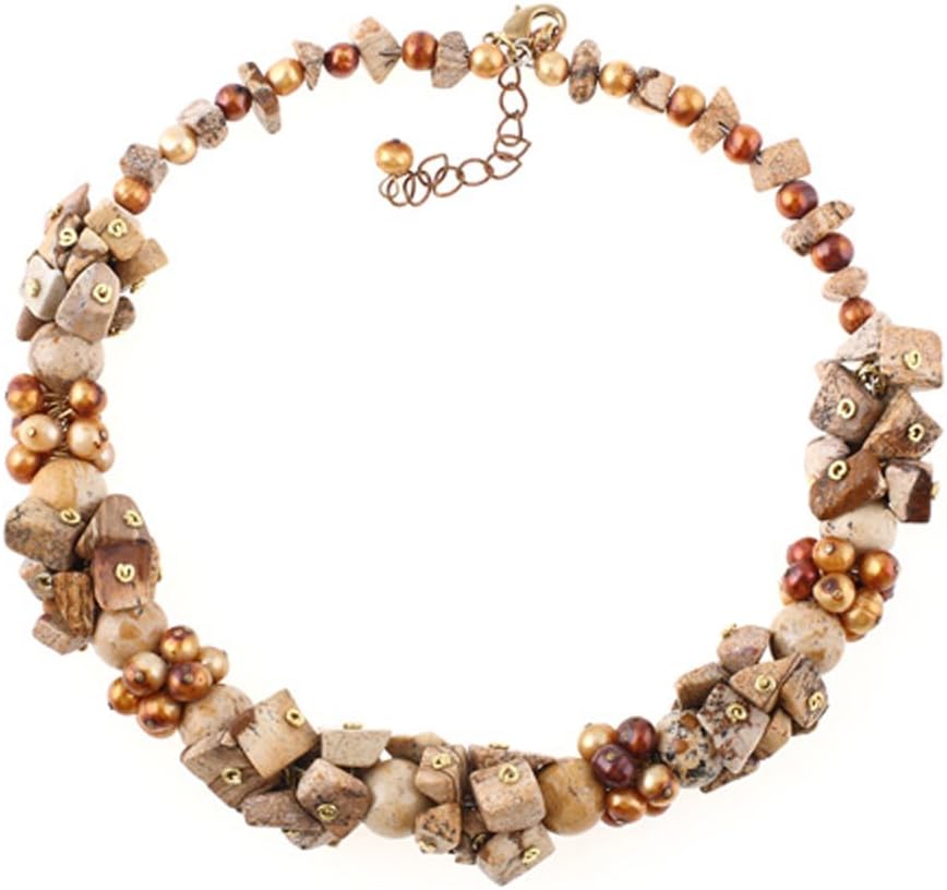 Gabi Jasper & Pearl Necklace