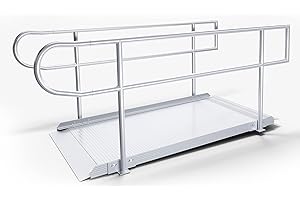Rampit USA Empower Series Semi-Portable 36-inch Wide Aluminum Wheelchair Ramp (Ramp and Handrails, 72 inches)