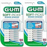 GUM Soft-Picks For Wider Spaces, 100 ea 2 Pack (200 Wider Picks)