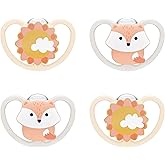 NUK Space Glow-in-The-Dark Orthodontic Pacifiers, Size 3, 18-36 Months, 4 Pack