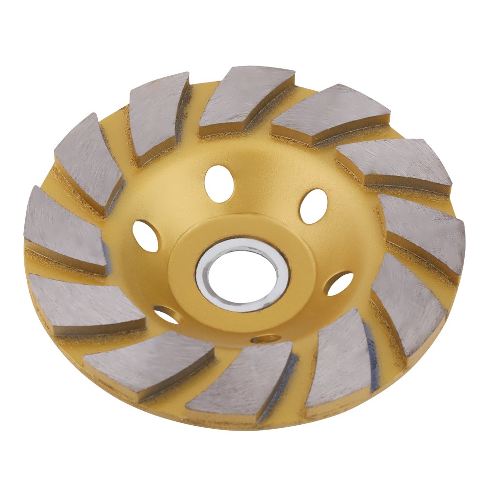 100mm 6 Holes Diamond Segment Grinding Wheel Gold Disc Bowl Shape Grinder Cup for Marble Concrete Stone Ceramics