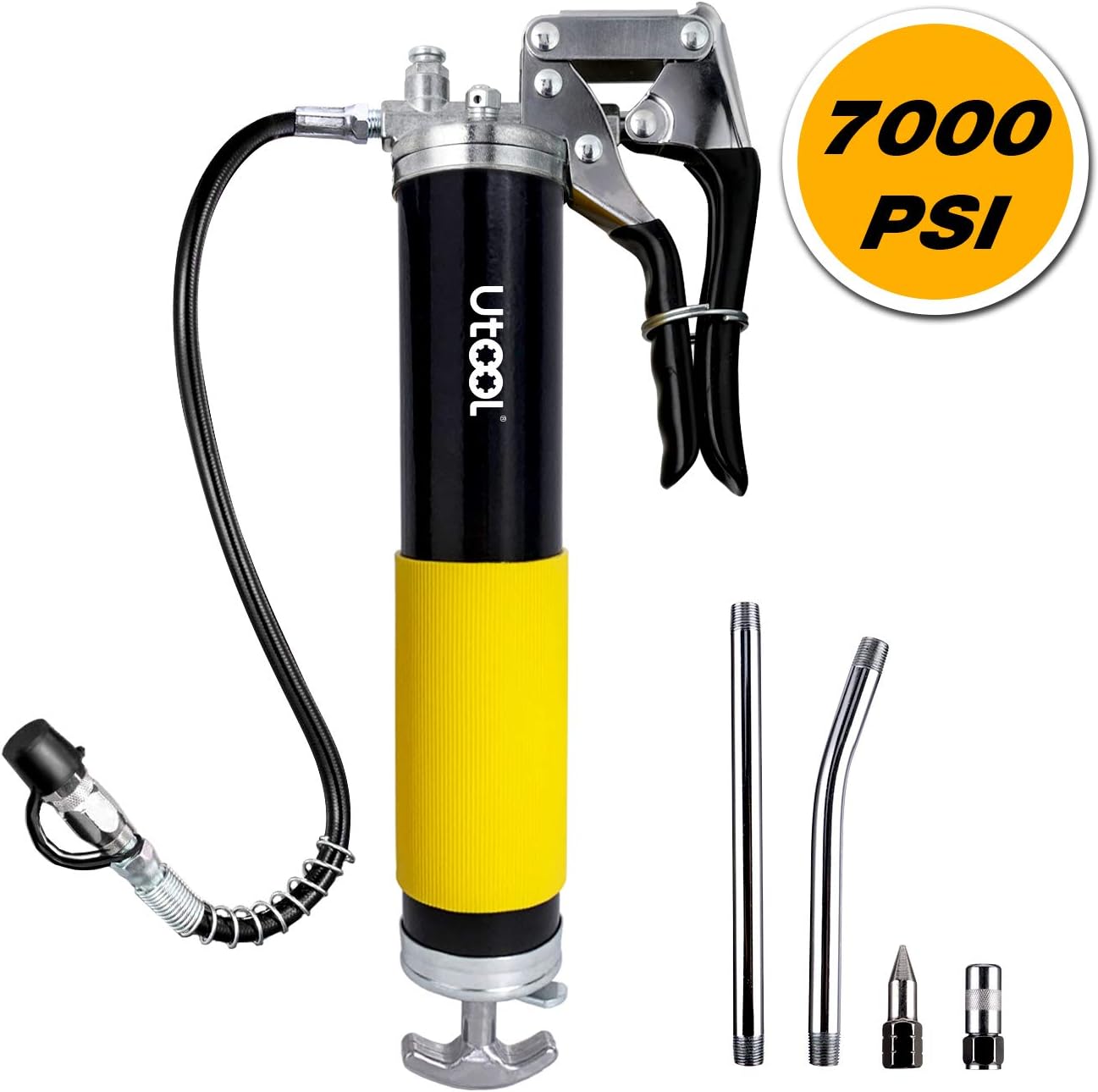 UTOOL Grease Gun, 7000 PSI Heavy Duty Pistol Grip Grease