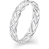 LeCalla 925 Sterling Silver Celtic Knot Rings for Women | Women's Vintage Celtic Knot Eternity Wedding Band Ring | Endless Love Knot Rings Jewelry Gifts - Friendship Promise Engagement Ring for Her(Sizes 6-8No.)