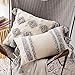 MIULEE Decorative Throw Pillow Cover Tribal Boho Woven Tufted Pillowcase with Tassels Super Soft Square Pillow Sham Cushion Case for Sofa Couch Bedroom Car Living Room 18X18 Inch Gray