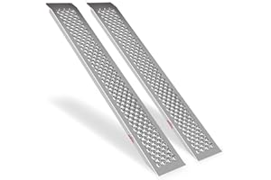 Ruedamann 2PCS 5FT Aluminum Shed Ramps, 880 lbs Capacity, 9'' Wide Loading Ramps for Lawn Mower, UTV, ATV Ramp for Truck Bed Loading, Shed Ramp for Trailers, Riding Mowers, Bicycles, Motorcycles