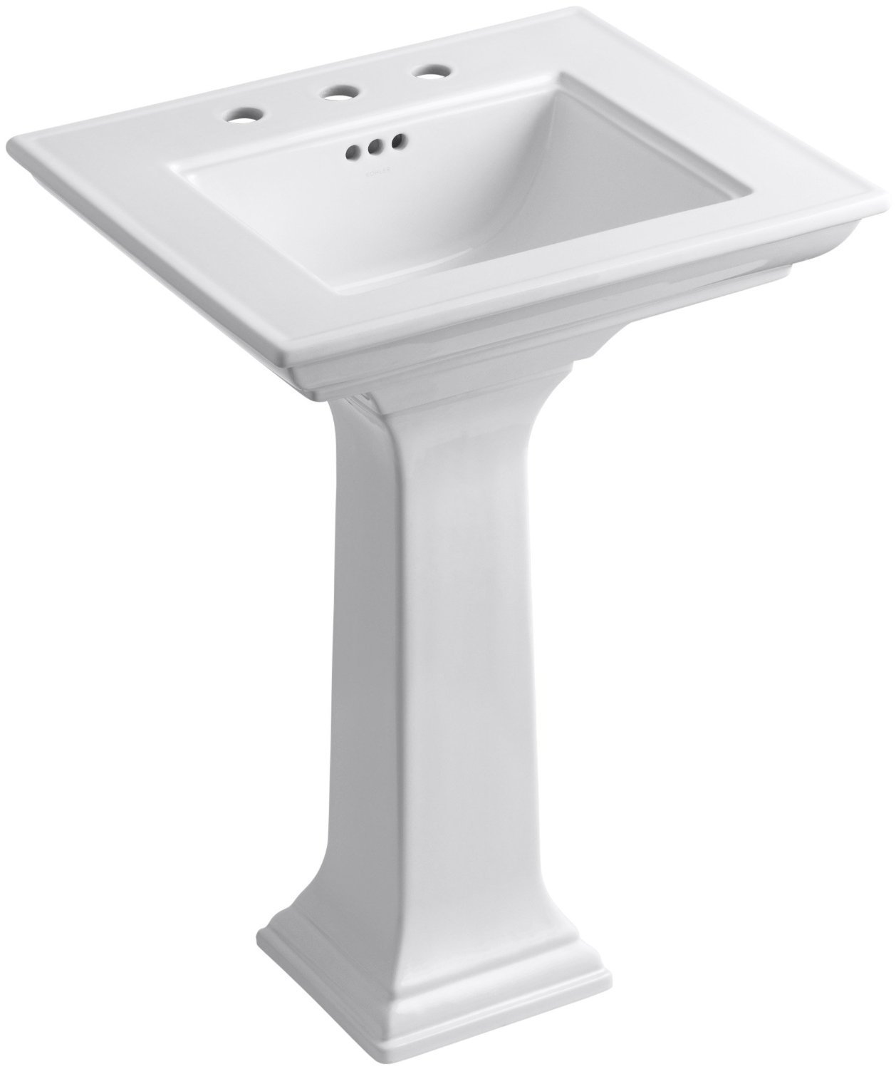 Photo 1 of ** Partial Set ** Only the bottom Part** See Second Picture ** KOHLER K-2344-8-17 Memoirs Stately Rectangular Pedestal Bathroom Sink, 24 1/2", White