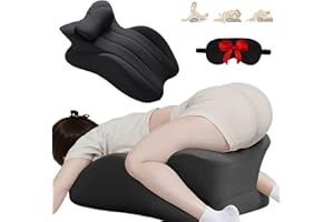 Vireon Sweet Spot Pillow, 27° Angle Perfect Position Couples Pillow, Perfect Instant Intimacy Pillows, Wedge Memory Foam Butt Cushion, Provides Waist and Neck Support (Black)