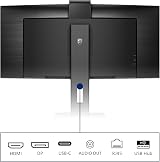 Philips 346P1CRH 34" QHD Curved Ultrawide Monitor 100Hz USB-C Dock Webcam HDR view 4