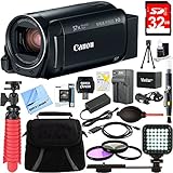 Canon VIXIA HF R800 Full HD Black Camcorder + 32GB Card and Accessory Bundle