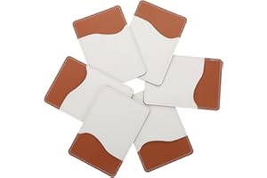 HOMOCONO 6 Sets Sublimation Phone Card Holder DIY Blank Adhesive Wallet for Credit Id Cards Leather Phone