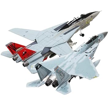 Amazon.com: Terebo escala 1:100 modelo militar juguetes F-14 Tomcat F-15 Eagle Fighter avión modelo para colección regalo decoración del hogar: Baby