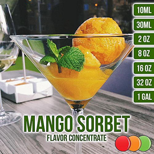OOOFlavors Mango Sorbet Flavored Liquid Concentrate Unsweetened (30 ml)