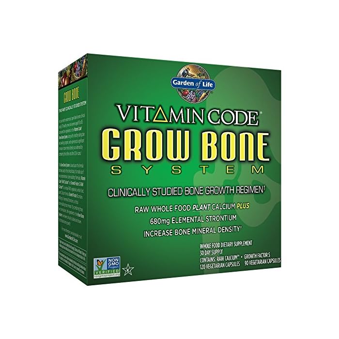 Garden of Life Raw Calcium Supplement Grow Bone System Whole Food