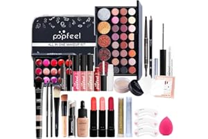 WASAIGGON Makeup Kit All In One Makeup Kit,Multipurpose Makeup Set Full Makeup Essential Starter Kit for Beginners or Pros Makeup Gift Set for Women Full Kit (04-27Pcs makeup)
