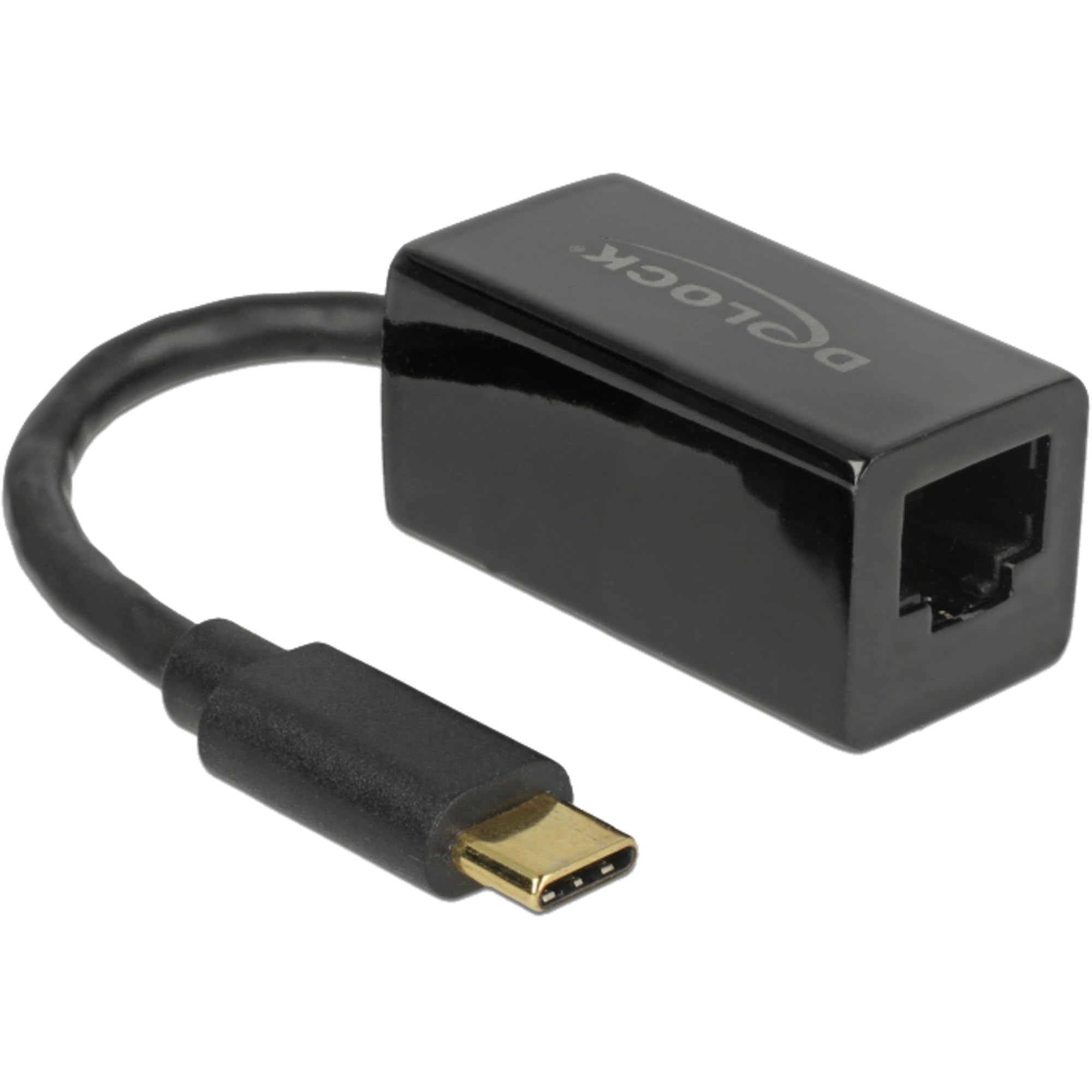 DeLOCK Adaptor USB C 3.1 1 (Male) RJ-45 Gigabit LAN (Black)