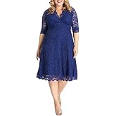 Kiyonna Women's Plus Size Special Occasion Mademoiselle Lace Cocktail Dress