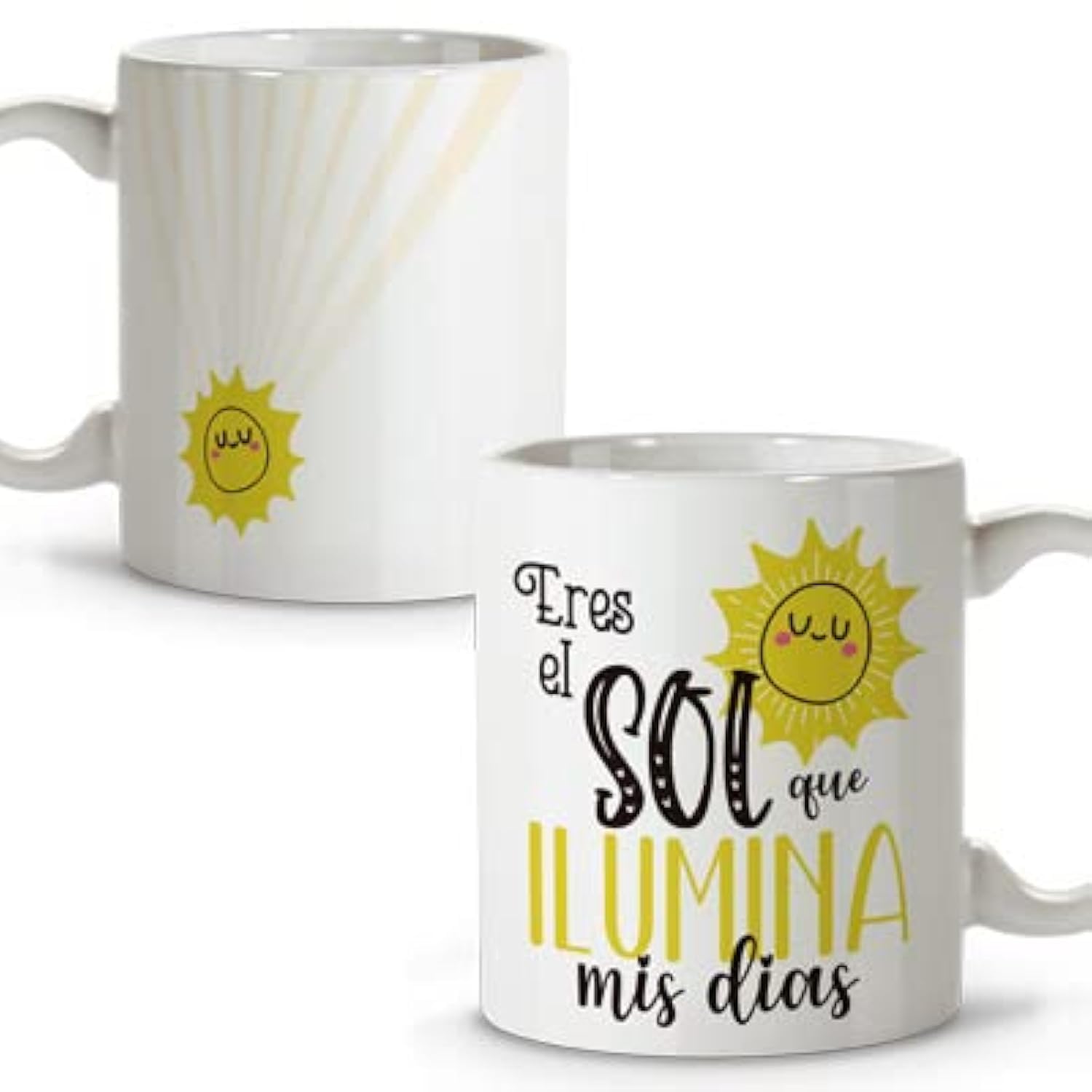 Personalised mugs, mugs with phrases, original breakfast mugs, ceramic coffee cup, 330 ml, gifts with phrases, mugs with messages.