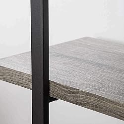 HSH 3-Shelf Bookcase, Rustic Gray 3 Tier