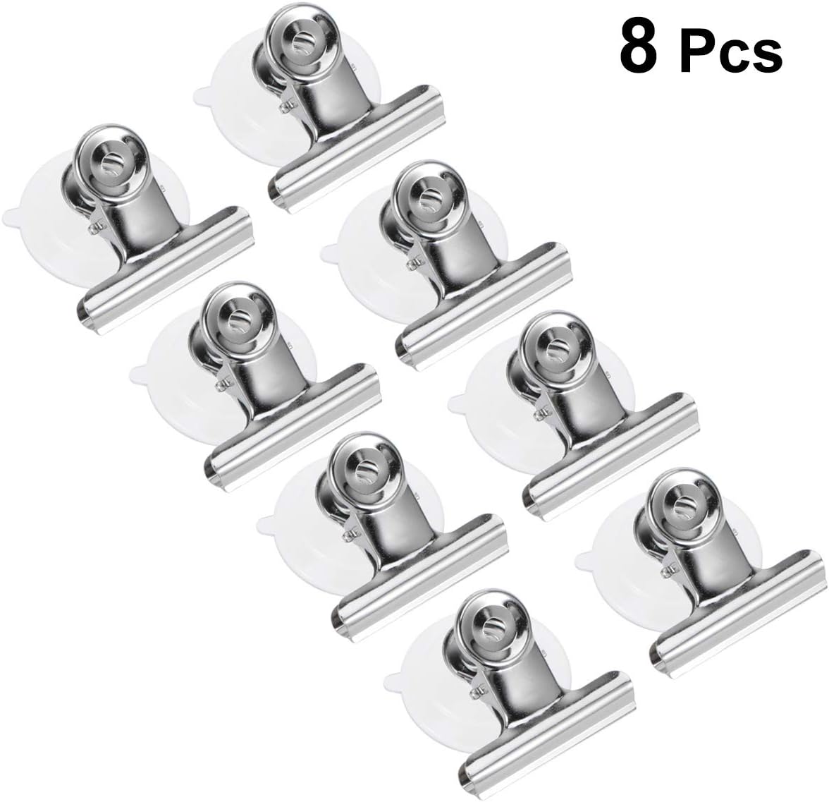 8pcs Heavy Duty Suction Cup Clips with Metal Clamp for Securely Holding Signs Windows for Glass and Smooth Surfaces