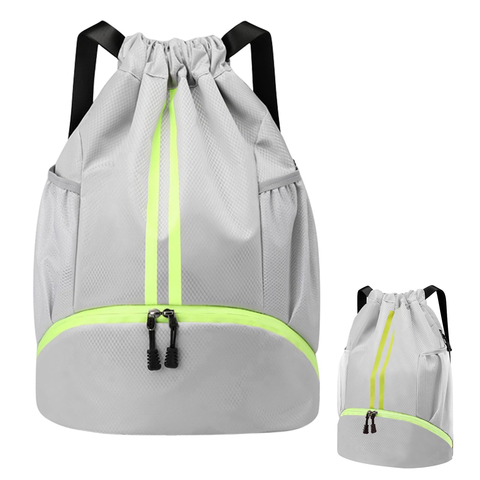 Suchoow Drawstring Backpack, Drawstring Gym Bag, Waterproof Sports Gym Bag, String Swim Drawstring PE Bags for Women Men, Large Sports Ball Bag
