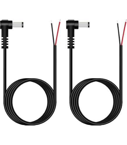 Uxcell DC-Stecker 5,5x2,5 Mm, 30 Cm, 10 A – Mit 18 AWG Kabel, Für LED & Netzteile