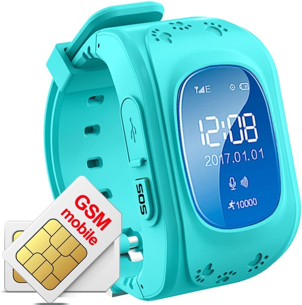 Hangang Rastreador GPS para niños Smartwatch Niños Anti-erra SOS ...