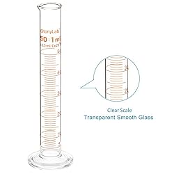 stonylab 1-Pack Graduated Cylinder, Borosilicate