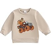 Hekkomird Baby Boy Girl Cute Turkey Print Long Sleeve Sweatshirt Top Toddler Thanksgiving Outfit