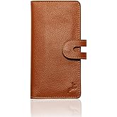 DEERHANDMADE womens wallet (Holds 15-18 Cards, 4 Flat Pockets, 1 ID Windows) Genuine Leather clutch purses for women | Slim long wallets for women | rfid blocking wallet (brown wallets)