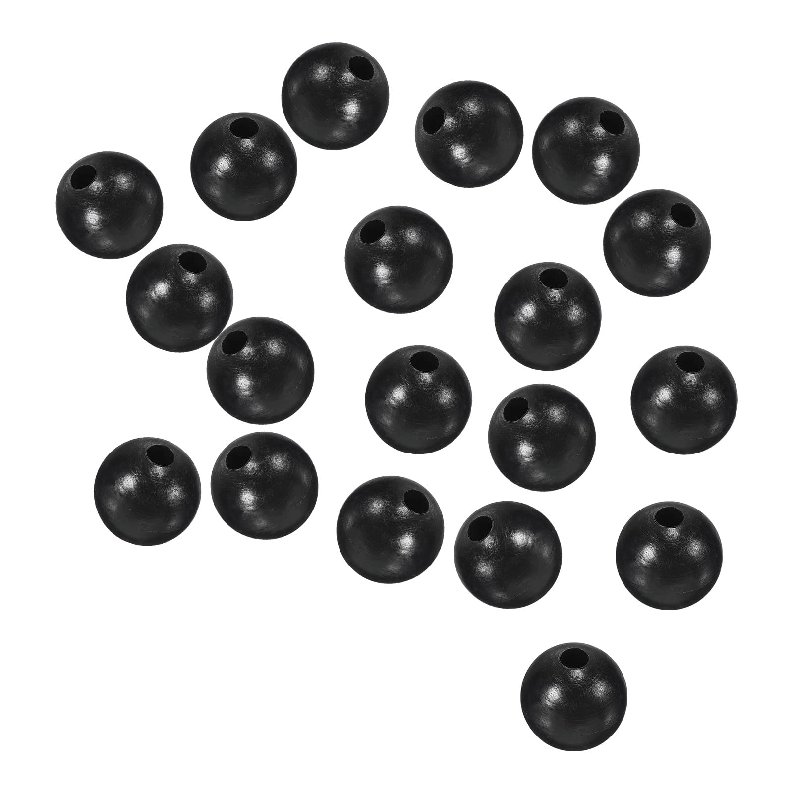 PATIKIL 8mm Fishing Beads, 200 Pieces Plastic Fishing Bait Eggs Rig Bead Tackle Tool Round, Black