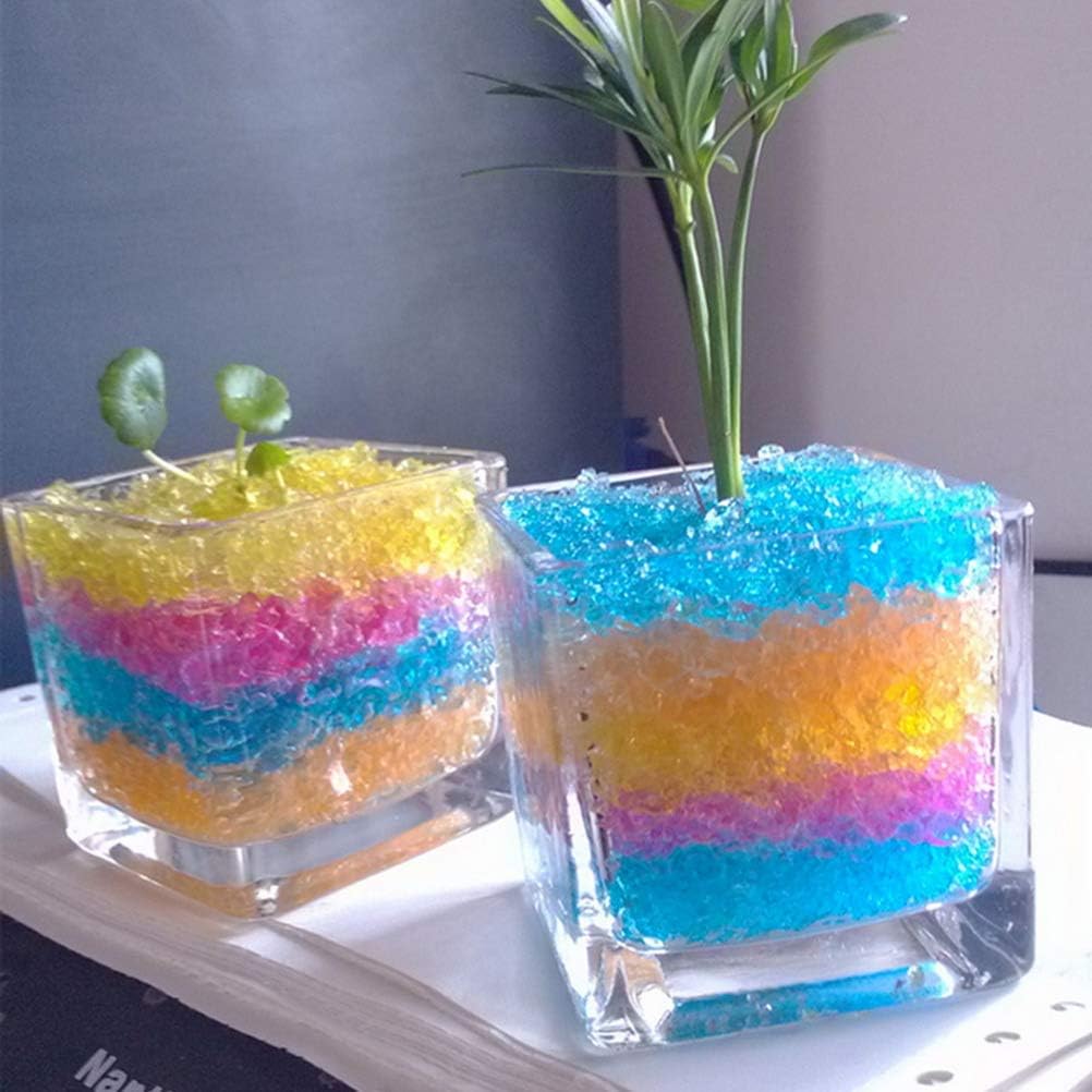 ZHIYE 50g/10000 Beads Gel Soil Water Crystal Beads Jelly Water Gems Vase Filler for Home Decorations (Blue) - Image 5