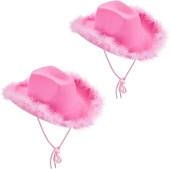 Felt Cowboy Hat for Women Feather Trim 