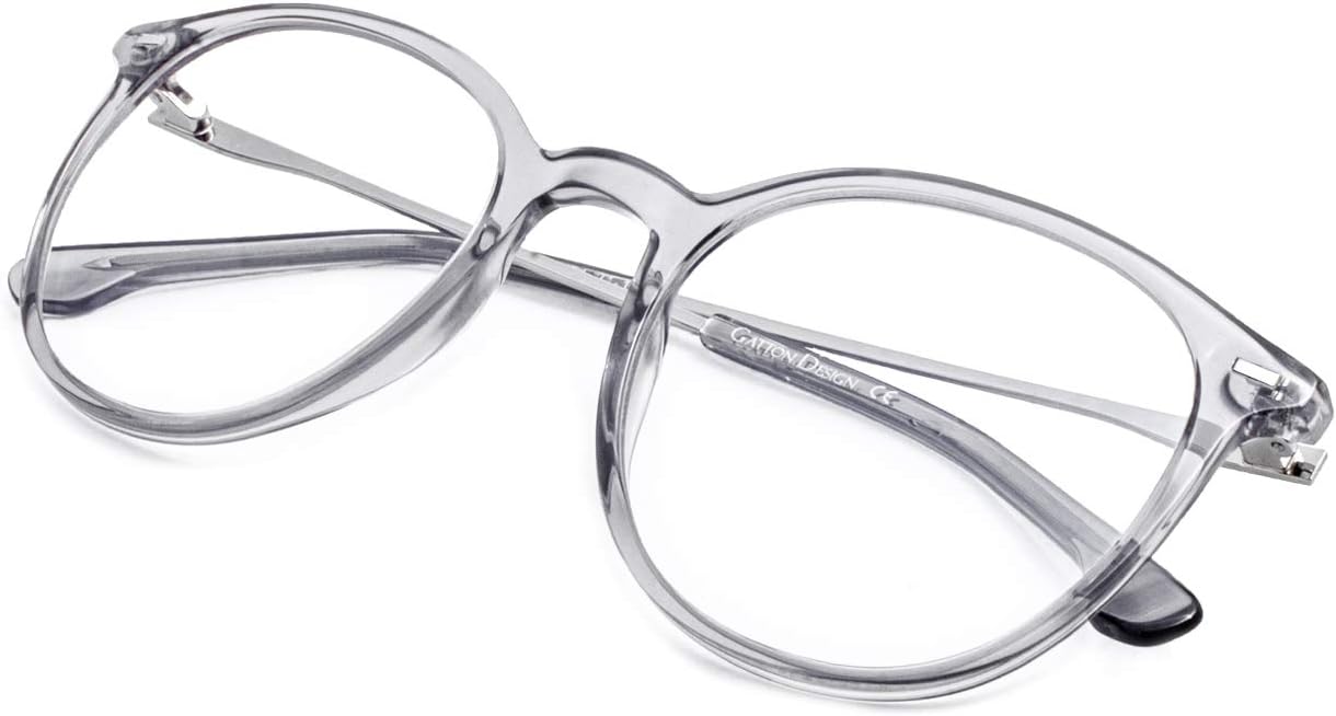 Gatton Design Blue Light Glasses, Transparent Grey, Round Style - Image 5