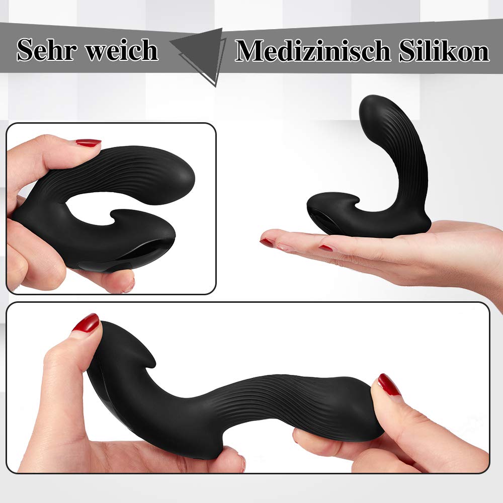 Fondlove Analvibrator Prostata Vibratoren Männer Prostate Stimulator Analplug mit Fernbedienung 7 Vibrationsmodi 100% Medizinisches Silikon Sexspielzeug