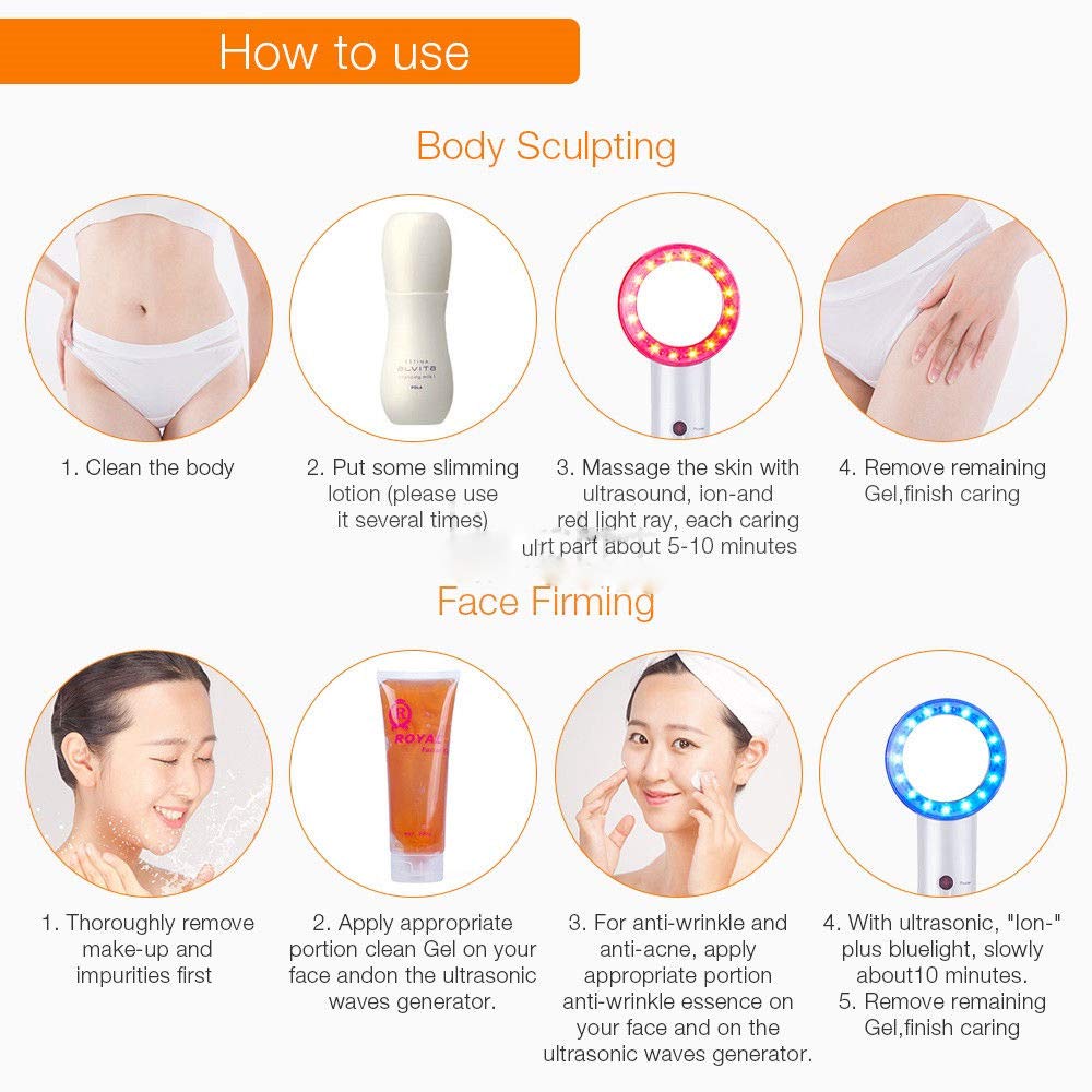 ixaer Anti-aging Facial Care Device Face Lifting Tighten Wrinkle Removal Massager with 1 Pair Magic Gloves and 2 Pair of EMS Pads 7 in 1