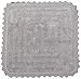 DII Ultra Soft Spa Cotton Crochet Square Bath Mat or Rug Place in Front of Shower, Vanity, Bath Tub, Sink, and Toilet, 24