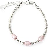 Cherished Moments Children's 14K Gold-plated and 925 Sterling Silver Bracelet with Cultured Pearls, Liquid Gold and Silver Accents for Babies, Toddlers, and Little Girls