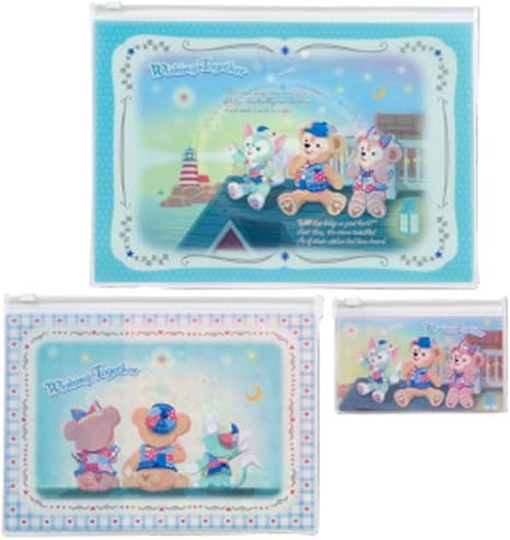 Amazon ディズニーシー15周年 ファスナー付きケースセット ダッフィー シェリーメイ ジェラトーニ Wishing Together Tds15th 東京ディズニーシー限定 おもちゃ おもちゃ