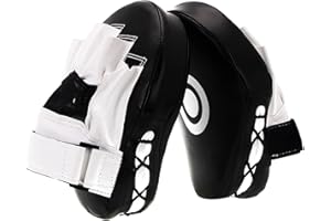 JACKGOLD Boxing Curved Focus Punching Mitts- Leatherette Training Hand Pads Karate Muay Thai Training Gloves with Adjustable Strap