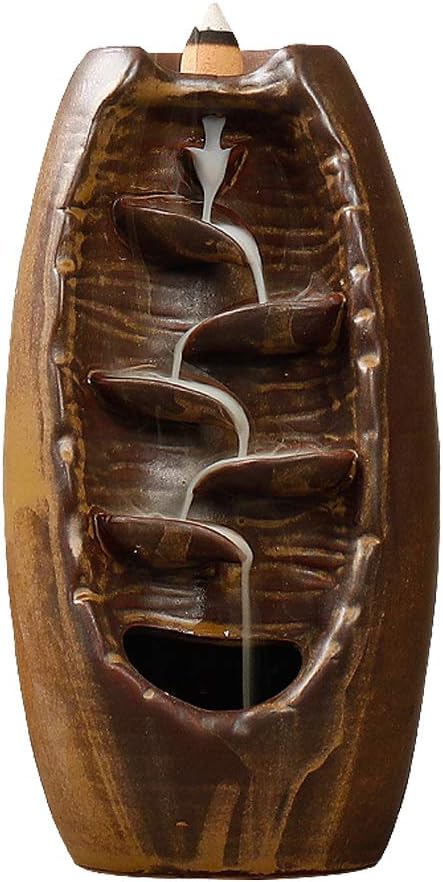 DXIA Räucherstäbchenhalter, Rückfluss Räuchergefäß Keramik, Chinesische