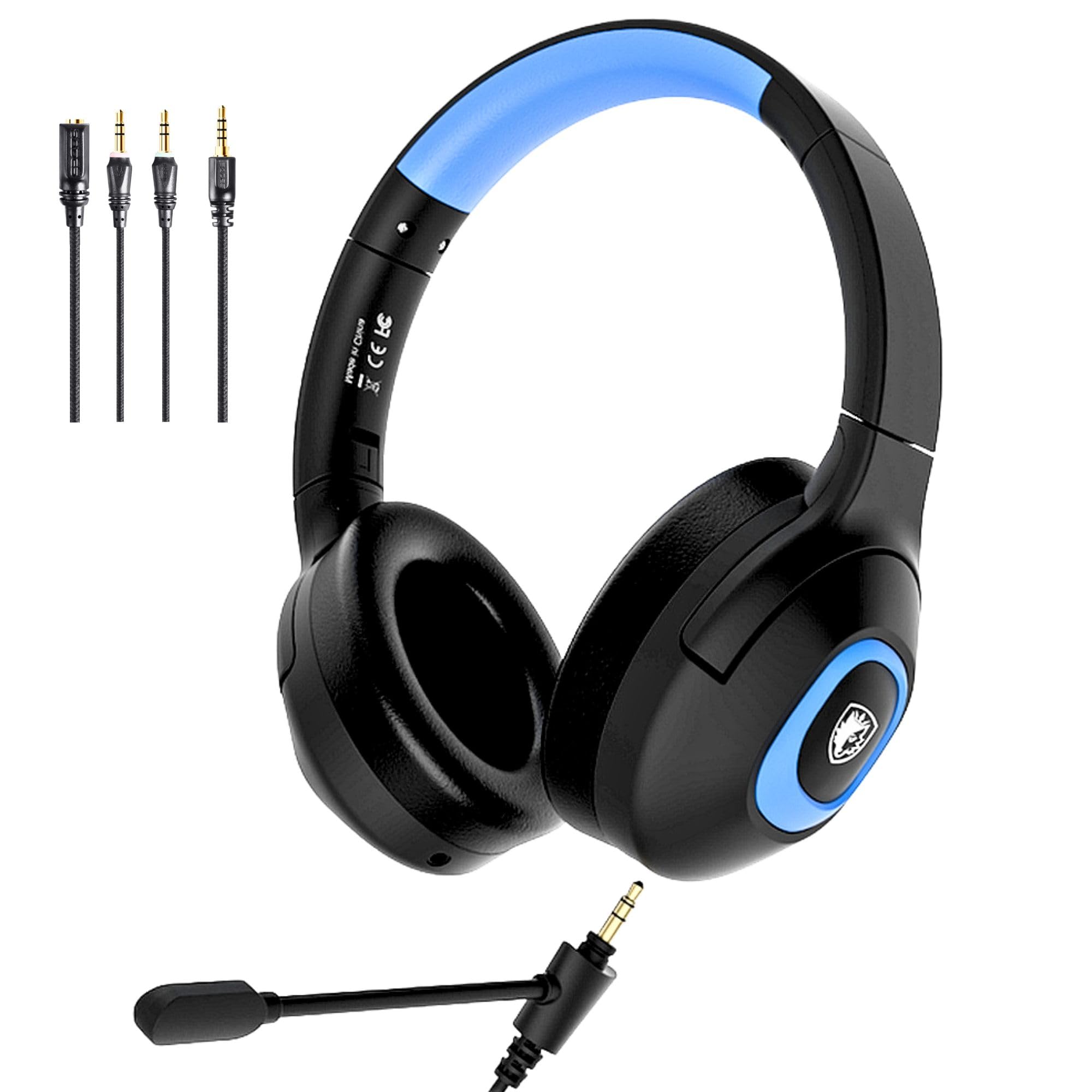 SADES Shaman Gaming-Kopfhörer, kompatibel mit Switch PS4, PS5, Xbox, PC, VR, Handy, 3,5 mm, Lernmodus, klein, bequem, Jugendliche, weiche Mikrofon