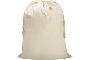 CALACH Canvas Laundry Bag 33"x 35", Thick Cotton Laundry Bag with Handles & Drawstring, Extra Large Heavy Duty Washable Basket Liner Hamper Liner Canvas Storage Sack (Beige XL, 1 Pack)