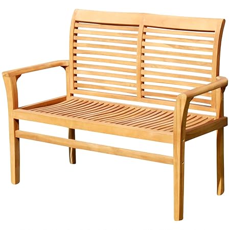 ASS Teak Design Gartenbank Parkbank Sitzbank 2-Sitzer Bank Gartenmöbel Holz Sehr robust Modell: JAV-ALPEN120 von