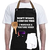 REHAVE Funny Gift for Men, Women, Dad, Anniversary, Father's Day Gifts from Daughter Son, Christmas Gifts for Husband, Boyfriend, Brother, Uncle, Unique Birthday Grilling Gift – BBQ Cooking Chef Apron