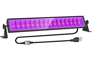 80W LED UV Black Light Bar with Plug,Stage LED Black Light for Glow Party/Halloween/Graduation/Birthday Parties,LED Blackligh